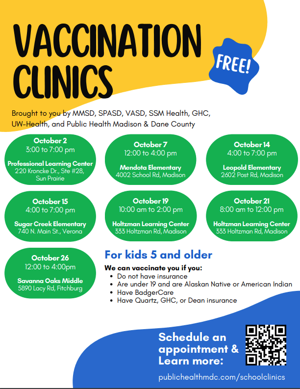 vaccincation sites in English