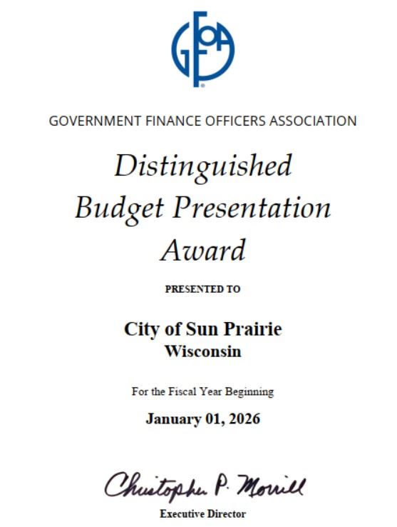 2026 Distinguished Budget Award