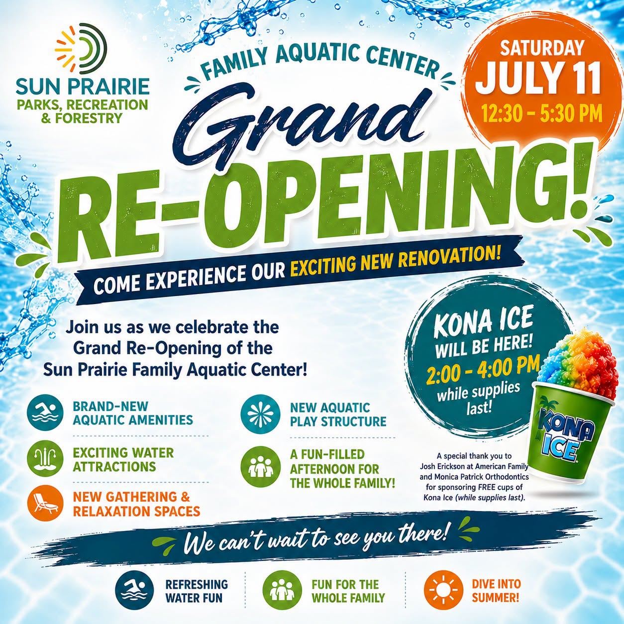 Grand Re-Opening - Family Aquatic Center